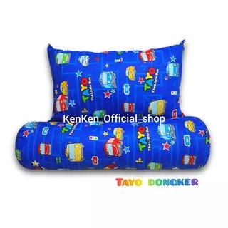 Bantal Guling Junior Karakter Tayo Untuk Usia 1 - 8 Tahun / Bantal Guling Anak Motif Karakter / Bantal Guling Anak Laki Laki / Bantal Guling Anak Perempuan / Bantal & Guling Motif Lucu / Bahan Katun CVC Halus Isian Full Silikon grade A