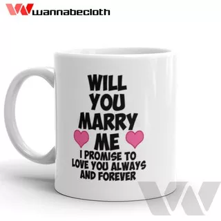 Gelas Mug Keramik Souvenir Mug Special Will You Marry Me I Promise You