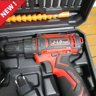 Bor Drill Bor Baterai Cordless JLD Tool 10mm 12V Bor Set Bor drill