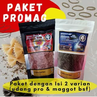 [EL BARCA COD] PAKET PROMAG BLUE paket kemasan dengan 2 varian. udang barca pro dan maggot bsf