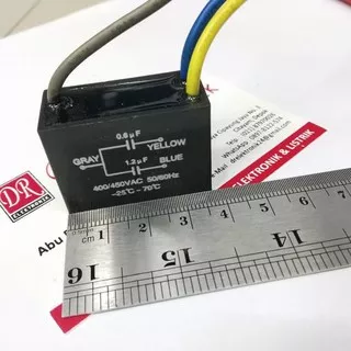 Kapasitor MC Kotak Hitam 0,6uf 1,2uf 0.6uf 1.2uf 3 kabel rgb 400v ac DR