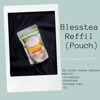 Teh Blesstea Refill (Pouch) - Teh Hitam - Teh Herbal 100% Original