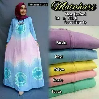 Gamis kaos matahari gamis murah gamis tiedye gamis hamil gamis batik gamis muslim gamis adem