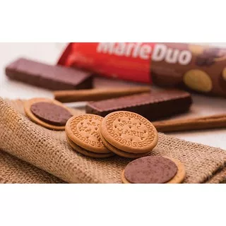 BISKUIT REGAL MARIE DUO ROLL MILKY CHOCOLATE 100 GRAM / KUE MARI SANDWICH COKLAT SUSU ENAK MURAH