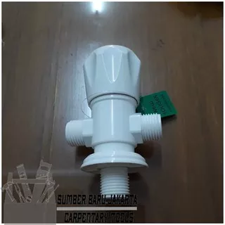 SOLIGEN Stop kran keran PVC shower T cabang kloset jet bidet double SBJ