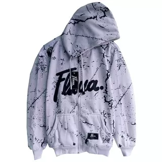 BISA COD / DISTRO FASHION JAKET FLAVA PUTIH XL FULL PRINT WANITA/PRIA