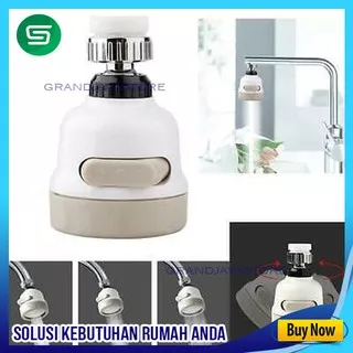 Sambungan Kran Air Turbo Keran Saringan air / filter Cuci Piring Shower Wastafel 360 derajat (3 mode spray)