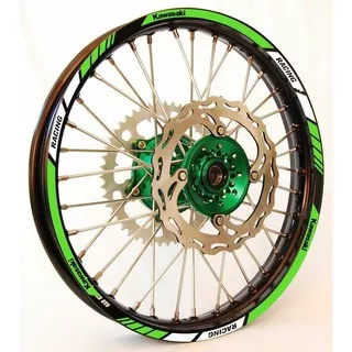 stiker velg motor wheels sticker Kawasaki Motocross KX250 KX250F KLX150 ring 18 21