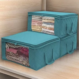 Inaso Storage Bag Colorful Organizer Baju Box Pakaian Model Tidur Box Storage Organizer Tempat Penyimpanan Pakaian HSB205