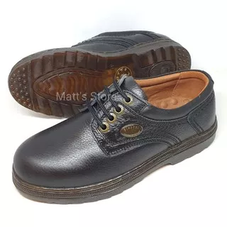 Sepatu boots pendek kulit asli (tali) sol kaca Finotti 93777 - 100% original