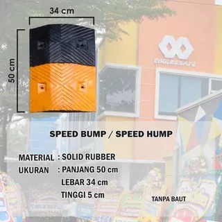 Speed bump karet rubber 50cm / polisi tidur / speedbump / speed hump