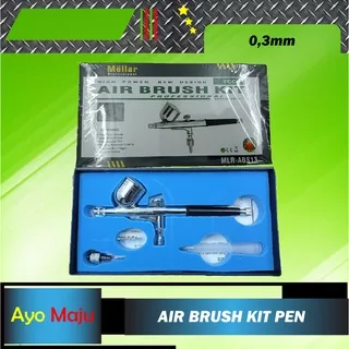 Air Brush Kit Pen Brush Mollar Double Action Trigger Nozzle 0.3mm