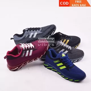 ADIDAS SPRING BLADE Sepatu Sneakers Pria Olahraga Running Voli Badminton Hitam Merah Biru Abu Premium