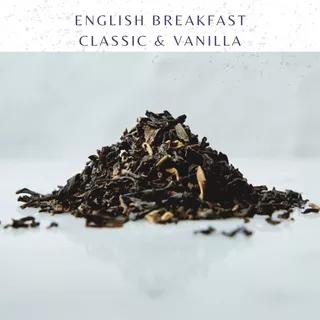 Organic&Joy• English Breakfast Tea Classic & Vanilla (strong black tea,High Caffeine,teh english breakfast)