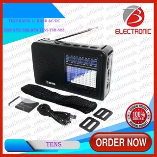 Tens Radio 11 Band AC/DC Micro SD/USB MP3 Tens TSR-823 AM FM