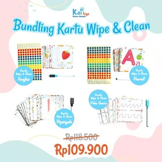 Bundling Kartu Wipe and Clean 74 kartu / Angka Huruf Hijaiyah Pola Garis kai_toys / Prewriting