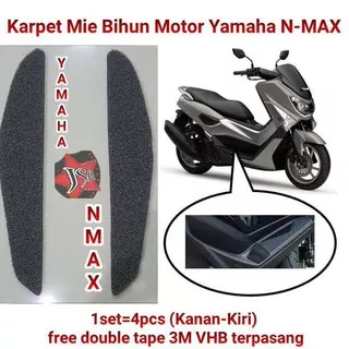 Terlaris 1Set=2Pcs Karpet Mie/Bihun Alas Pijakan Kaki Motor Nmax Yamaha N-Max - Abu -Abu Tua