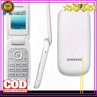 HP SAMSUNG LIPAT CARAMEL E 1272 DUAL SIM HANDPHONE LIPET PLIF JADUL ORI MURAH COD 2 KARTU SIM