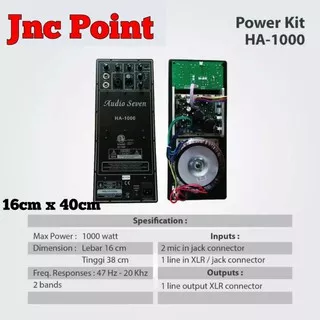 mesin speaker aktif / power kit Aktif audioseven original HA1000 16x40 16cmx40cm 16x38