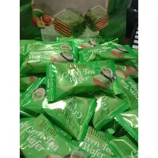 Alfredo Cubic Wafer~Cr Hazel With Greentea Chocolate 6,9g/biji Halal Product Malaysia