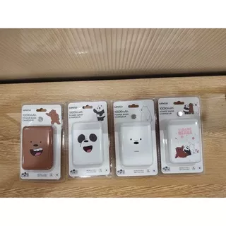 POWERBANK MINISO WE BARE BEARS POWER BANK 10.000mAh WBB NEW ARRIVAL PANDA GRIZZ ICEBEAR PANPAN