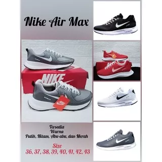 SEPATU PUTIH PRIA WANITA NIKE AIRMAX NIKE ZOOM PREMIUM GRADE ORI SNEAKERS FULL WHITE, RED, BLACK, GREY