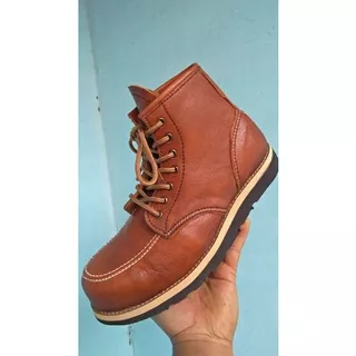 sepatu safety boots XRIDER moctoe model Red Wing heritage authenthic ll moc toe boots safety full kulit ll sepatu kulit kerja pria ll xrider shoes