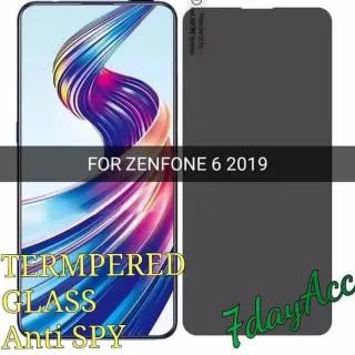 TEMPERED GLASS ANTI SPY ( GELAP) ASUS ZENFONE 6 2019