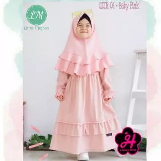 Gamis Toyobo Rempel Baby Pink