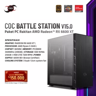 COC BATTLE STATION V15.0 - Paket PC Rakitan AMD Radeon RX 6600 XT