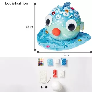 ?Louisfashion? Bubble Fish Drawing Toys For Children Foam Ball Painting Kindergarten Art Hot