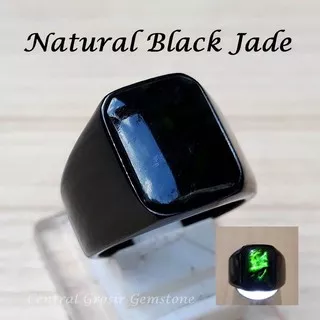 Cincin Pria Batu natural Black Jade asli aceh ter keren termewah termurah