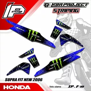 SUPRA FIT NEW 2006 striping SUPRA FIT NEW 2003-2006 motor HONDA motor sticker variasi Racing IP.F-10 (cod) stiker motor SUPRA FIT NEW / FIT X / FIT S