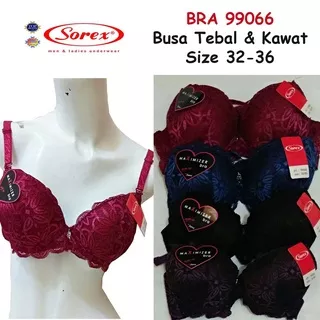 BRA SOREX 99066 size 32 34 36  Bra Sorex Busa Tebal Dengan Kawat BH renda all