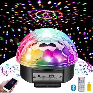 Lampu Disco Bola Bluetooth MS-0707 Mitsuyama 6PCS 3W LED Lampu Hias Speaker Bohlam Disko Plus Remote - SYS