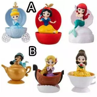 Figure Set 3 Princess Disney LoL Cinderella Snow White Ariel Jasmine Rapunzel Belle