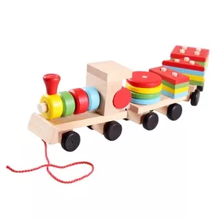 Mainan Edukatif Anak Educational Toys Train Bentuk Shape Tower ME010