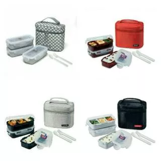 Lock n lock lunch box set 3 pcs kotak bekal / Lock & Lock lunch box TERMURAH