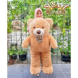 PROMO! Boneka teddy bear super jumbo beruang panda besar murah lucu bahan lembut bisa ukir nama COD