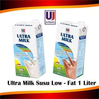 Susu Ultra Low Fat Rendah Lemak UHT Plain Chocolate Coklat 1L 1 liter UltraJaya 1000ml 1000 ml