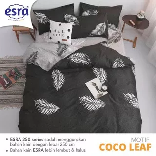 Sprei Set Premium Katun ESRA Motif Coco Leaf Terbaru