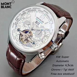 READY Montblanc Tourbilon Leather Brown ring Silver plat Black HARGA MURAH