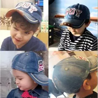 Topi Anak Laki Usia 2-5 Tahun Jeans USA Boy Hat