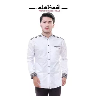 Baju Koko Pria Serphan - Koko Muslim - Baju Koko Putih - Koko Putih Polos - Baju Koko Kombinasi Batik