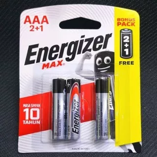 Baterai Energizer max e92 AAA 2+1