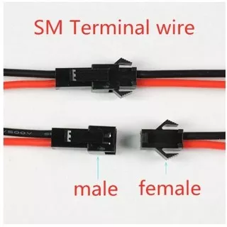 Soket Terminal Kabel Male Female Connector + Pengait + Cable Tebal SM2 / Socket Terminal EL