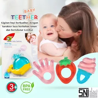 gigitan bayi water filled obaiku berbagai varian bentuk unik pengiriman warna random