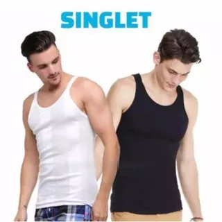 singlet hitam pria / kaos dalam putih  pria adem / singlet pria harga grosir