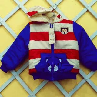 Jaket Parasut Import Anak Bear Resleting bagian dalam Bulu