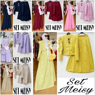 Eix - Set Rok Meisy Setelan Baju Dan Rok Baju Muslim Wanita Bisa Cod Ld 108 Katun Paris